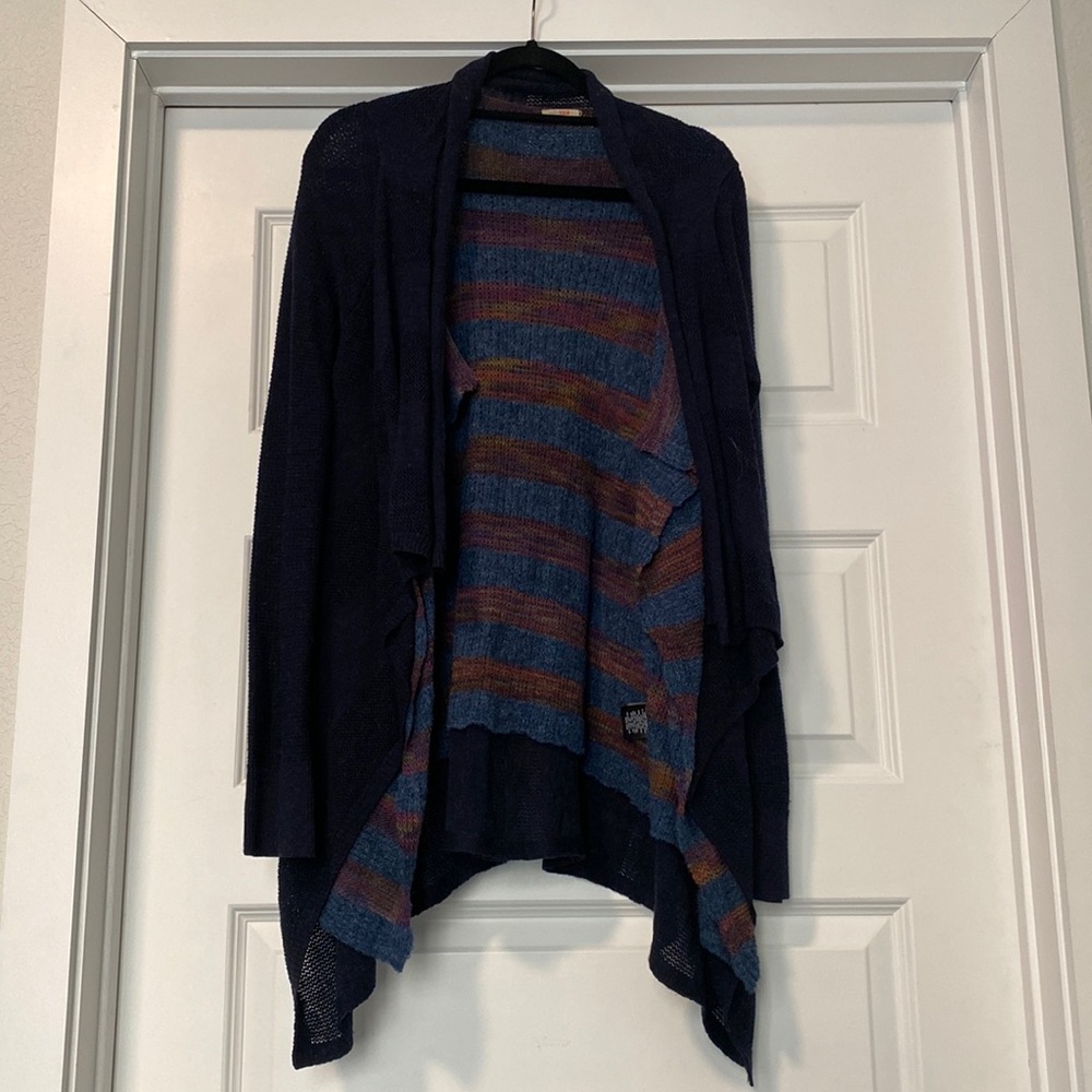 Anthropologie Cardigan with Multicolored Inlay
